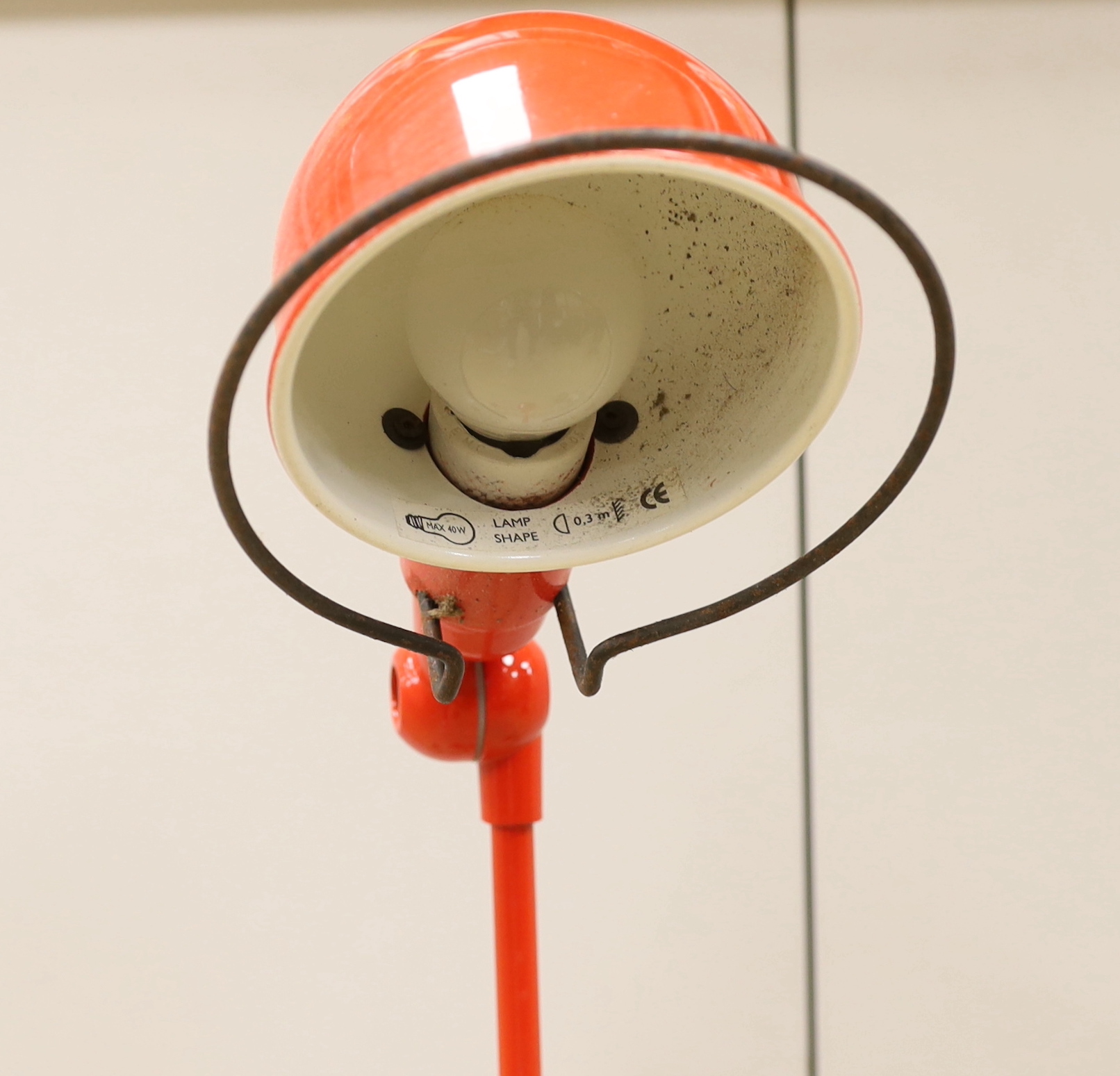 A French anglepoise lamp and a reading lamp